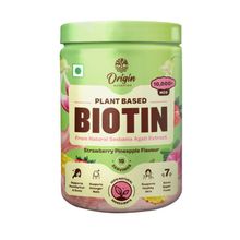 Origin Nutrition 100% Natural Vegan Plant Biotin Powder 10000 + MCG - Strawberry & Pineapple