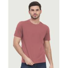 FREECULTR Pink Men's Organic Cotton Solid Crew Neck Half Sleeve T-Shirt