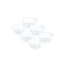 Corelle Living ware Plus Green Delight 177 ml Katori (Pack of 6)