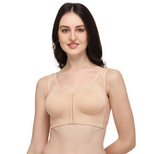 SOIE Front Closure Full Coverage Non Padded Non Wired Posture Correction Bra-Nude