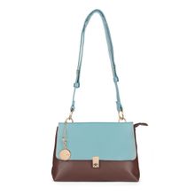 Caprese Fenne Satchel Small Blue & Choco