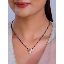 GIVA 925 Silver Rose Gold Damara Mangalsutra