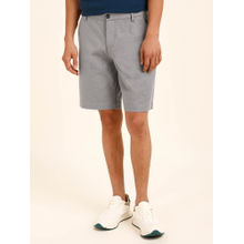 Andamen Grey Brushed Cotton Lycra Short-Regular Fit