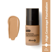 The Derma Co 2% Niacinamide High Coverage Foundation With 1% HA Complex & SPF 40 PA+++
