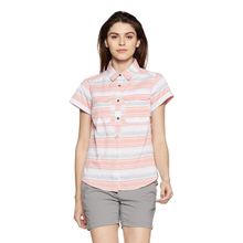 Columbia Women Multi-color Pilong Sleevener Peak Novelty Short Sleeve Shirt