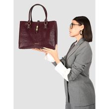 Lililo Maroon Over packer Tote Bag with Detachable Strap