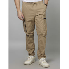 CELIO Solid Brown Cotton Joggers