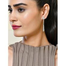 RICHEERA Silver-Plated Contemporary Drop Earrings