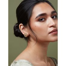 Kalakrith Milano Women Gold Round Stud Earrings