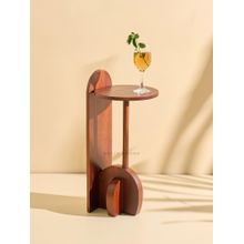 Brick Brown Monar Wooden Drink Table
