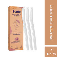 Sanfe Glide Reusable Face & Eyebrow Razor For Women For Painless Hair Removal - Pack of 3
