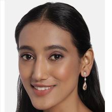 Accessher Gold-Plated Ad Studded Handcrafted Tear Shaped Drop Earrings For Women & Girls