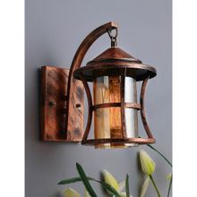 Homesake Rustic Wall Light Metal Glass Chimney