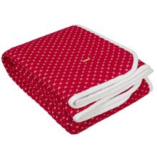 Pomme Red Melange 100% Organic Cotton 3D Quilted Knitted Throw