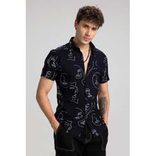 Snitch Doodle Face Navy Blue Shirt