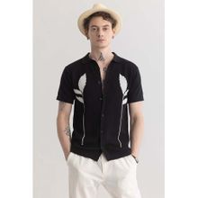 Snitch Plumaleaf Black Knitted Shirt