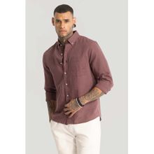Snitch Mauve Linen Blend Shirt
