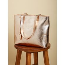 Label Ritu Kumar Bronze Leather Tote Bag