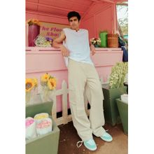 FREAKINS Men's Ecru Cosmic Off White Cargo