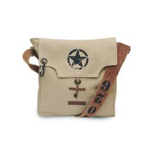 The House of Tara Camel Beige Sturdy Canvas Unisex Cross Body Sling Side Bag