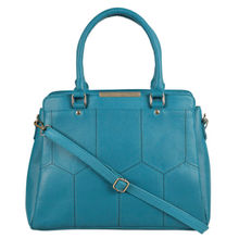 Bagsy Malone Turquoise Self Thread Work Handbag