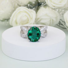 Ornate Jewels 5 Carat Green Emerald Party Ring For Women