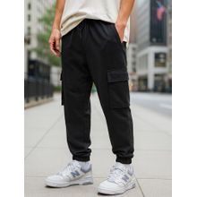 Bewakoof Air 1.0 Men's Black Oversized Cargo Joggers