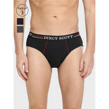 Dixcy Scott Mens Brief Modern Fit Solid Innerwear (pack Of 3)