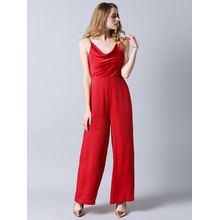 RSVP By Nykaa Fashion Red Dont Dull My Shine Jumpsuit