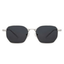 Vincent Chase by Lenskart Silver Grey Small Geometric Sunglasses - VC S14463