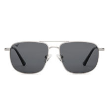 Vincent Chase Silver Small Square Sunglasses With Cleaning Cloth And Hard Box