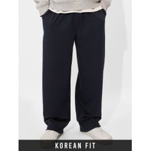 The Souled Store Navy Blue Solids Korean Trackpant