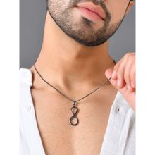 Voylla Eclipse Statement Infinity Black Mens Pendant
