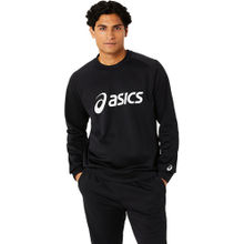 ASICS Activewear Black Solid Fleece Crew Top T-Shirt