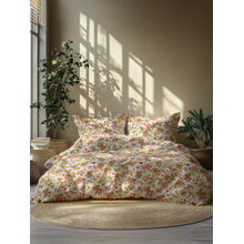 GRES Home 120TC 100% Cotton Super King Bedsheet with 2 Pillow Covers - Red