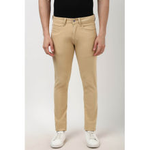Peter England Men Beige Light Wash Low Skinny Fit Jeans