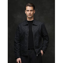 Rare Rabbit Canyo Black Embroidered Relaxed Fit Jacket