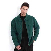 Rare Rabbit Lybro Green Monogram Print Regular Fit Jacket