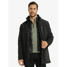 Rare Rabbit Macaw Black Plain Regular Fit Jacket