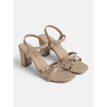 Lemon & Pepper Beige Casual Heel Sandals