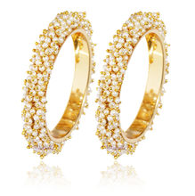 Youbella Jewellery Traditional Pearl Studded Gold Plated Bangles