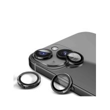 DUCE 2N1 Focus Camera Lens Protector for iPhone 15/15 Plus - Black
