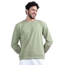 Trenz Olive Crew Neck Men Full Sleeves Sweatshirt