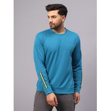 Trenz Blue Crew Neck Men Full Sleeves Sweatshirt