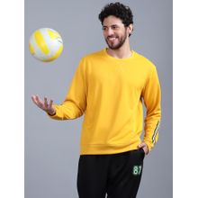 Trenz Mustard Crew Neck Men Full Sleeves Sweatshirt