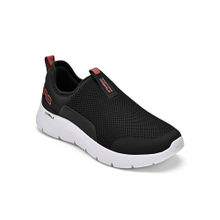 SKECHERS Men GO WALK FLEX Black & Orange Walking Shoes