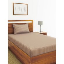 BIANCA Super Soft Egyptian Cotton Satin Stripe Single Bedsheet with 1 Pillow Cover -2pc set