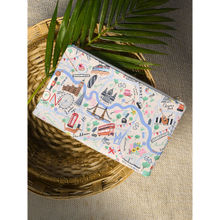 Accessorize London Girl's Faux Leather White London Print Pencil Pouch