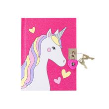 Accessorize London Girl's Unicorn Lockable Journal Notebook