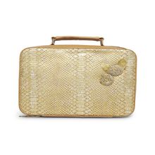 Pick Pocket Cosmetic Bag Cum Travel Makeup Organizer Cum Jewellery Box (Golden)
